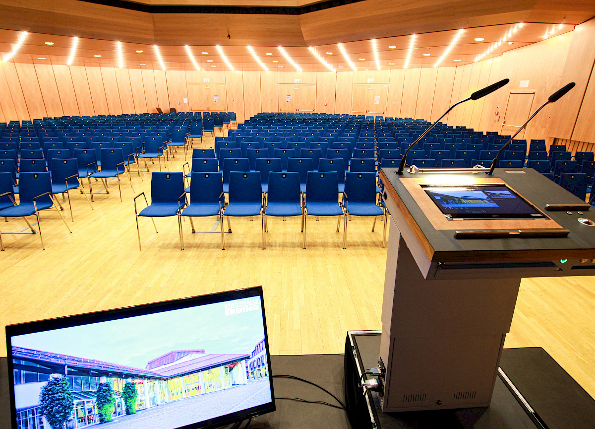 Rednerpult Konferenz Eventlocation Münchner Umland